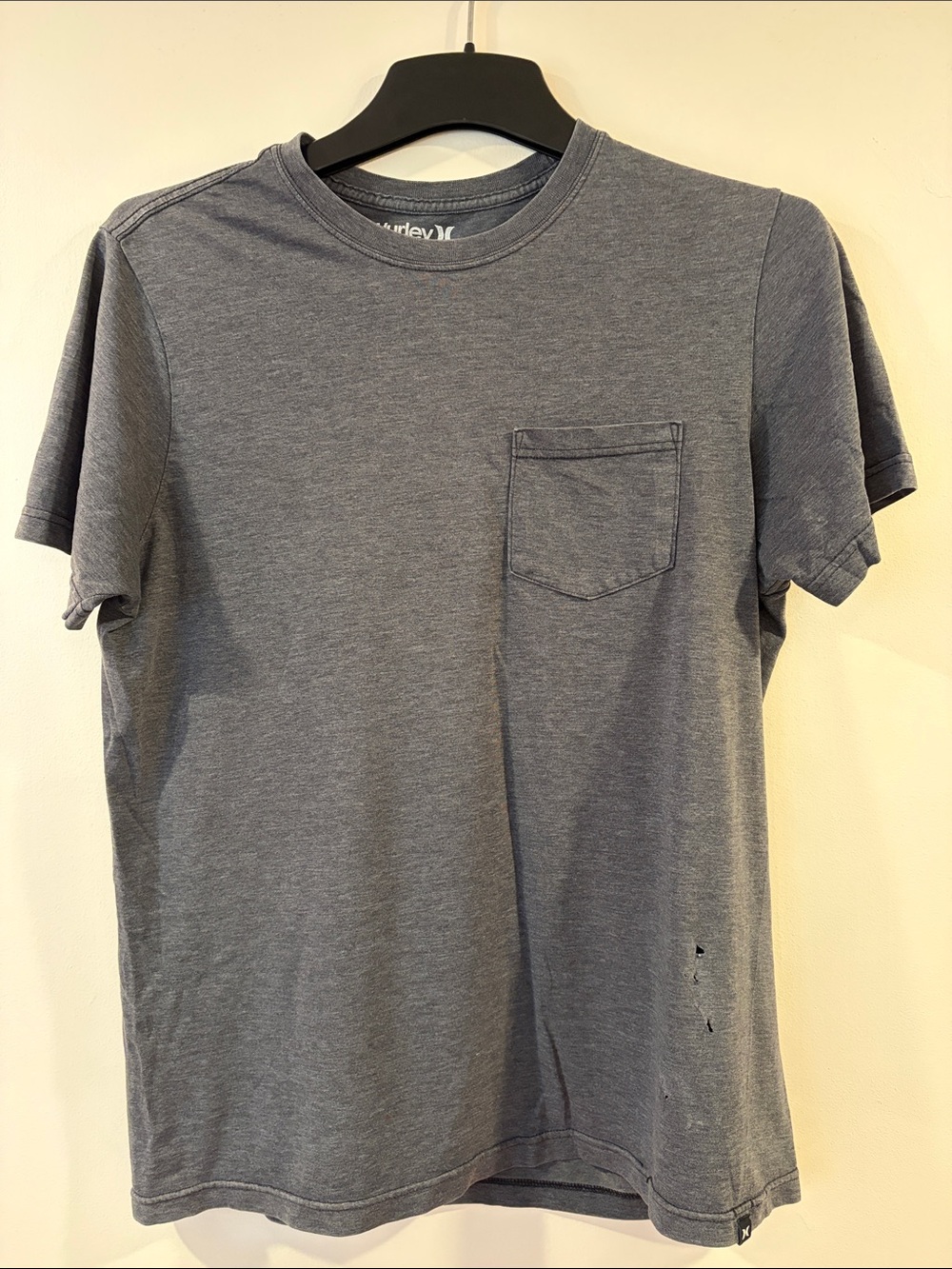 Hurley Gray Short Sleeve Pocket Tee - Crew Neck